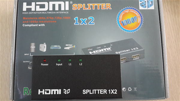 Bộ chia HDMI 1 ra 2, Hub HDMI 1 ra 2 chất lượng cao